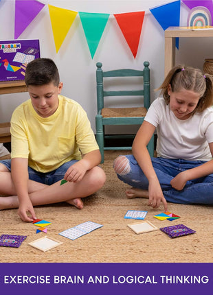 BONNYCO Tangram Puzzle Wooden Pack 30 Kids Party Favors. Goodie Bags Stuffers for Kids 3-5 4-8, Return Gifts for Birthday Party. Goody Bag Stuffers, Pinata Filler Toys Bulk. Classroom Prizes, Rewards