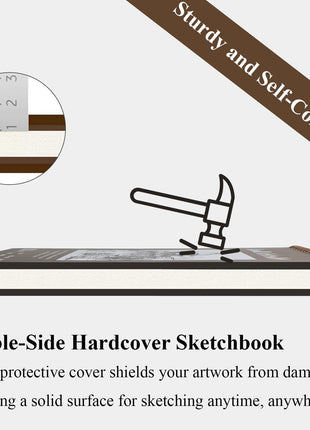 Fuxi 9" x 12" Sketch Book_Top Spiral Bound Sketchbook_100Sheets 68lb/100gsm | Art Sketch Pads for Drawing, Acid-Free Drawing Paper Pad for Kids, Students, Artists & Beginners, Art Supplies for Adults
