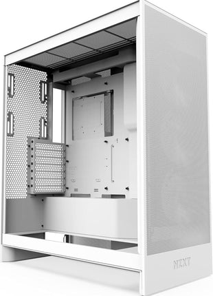 NZXT H7 Flow RGB - Mid-Tower ATX Airflow PC Case - White | Airflow ATX build with pre-installed 360mm RGB fan unit. Bottom GPU cooling and CAM-ready lighting out of the box.