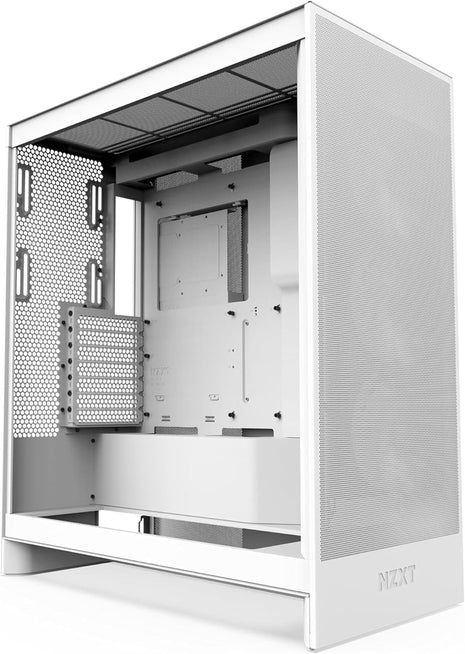 NZXT H7 Flow RGB - Mid-Tower ATX Airflow PC Case - White | Airflow ATX build with pre-installed 360mm RGB fan unit. Bottom GPU cooling and CAM-ready lighting out of the box.