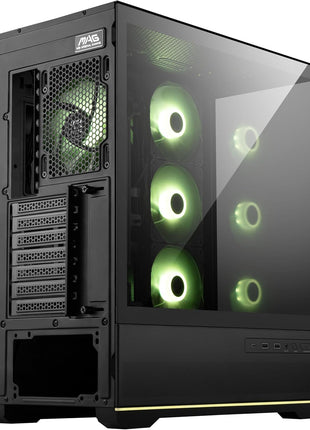 MSI MAG PANO 110R PZ - Mid-Tower Gaming PC Case - Tempered Glass Side Panel - 3 x 120mm ARGB Fans - Liquid Cooling Support up to 360mm Radiator - Mesh Panel for Optimized Airflow