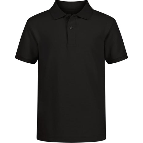 Nautica Boys' School Uniform Short Sleeve Pique Polo, Navy, Large(14/16)