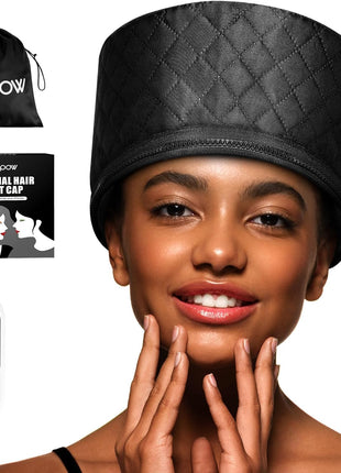 Heat Cap for Deep Conditioning: 10-Level Heats Up Quickly 3 Time Settings Hair Steamer for Natural Hair Home Use Thermal Steam Cap for Black Hair Portable Heating Caps