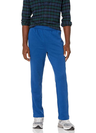 Amazon Essentials Men's Fleece Open Bottom Sweatpant (Available in Big & Tall), Black, Large