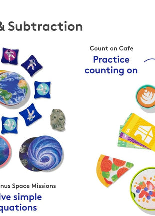 LOVEVERY, The Math Skill Set, Part 1 Hands-On Math, 9 Games and 3 Books, Pre-K to Kindergarten