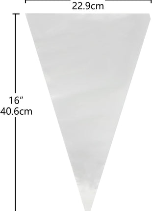 Piping Bag - Disposable Cake Decorating Bag | Pastry Bag 56 Count, 16 inch, Clear, Tipless Icing Bags, Cream Frosting and Cookie Decoration