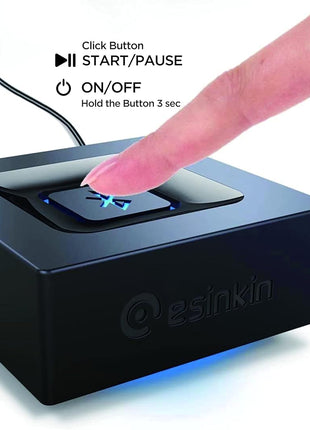 Bluetooth Audio Adapter for Music Streaming Sound System, Esinkin Wireless Audio Adapter Works with Smartphones and Tablets, Bluetooth Receiver for Home Stereo