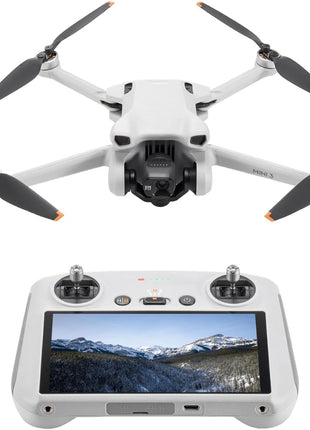 DJI Mini 3 With DJI RC, 3-Axis Mechanical Gimbal Mini Camera Drone | 4K HDR Video, 38-Min Flight Time, up to 32800ft (10km) Video Transmission, Vertical Shooting, GPS Auto Return