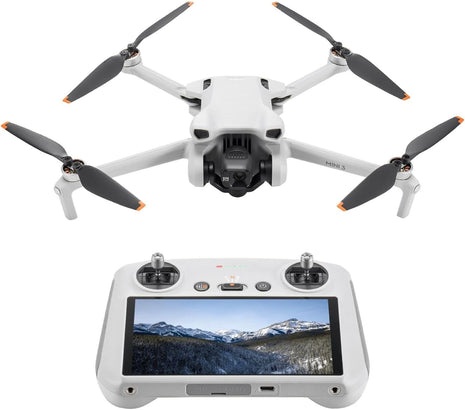 DJI Mini 3 With DJI RC, 3-Axis Mechanical Gimbal Mini Camera Drone | 4K HDR Video, 38-Min Flight Time, up to 32800ft (10km) Video Transmission, Vertical Shooting, GPS Auto Return