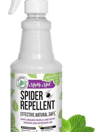 Mighty Mint Peppermint Oil Spider Repellent Spray – Indoor & Outdoor Bug Control for Spiders and Insects – Plant-Based, Extra-Strong Formula - 16 oz