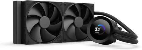 NZXT Kraken Plus 240 – AIO CPU Liquid Cooler – 240mm Radiator – 2 x F120P Fans – Customizable 1.54 inch Square LCD – AMD® AM5, AM4 – Intel® LGA 1851/1700, 1200/115X – Black