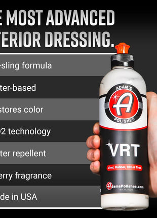 Adam's Polishes VRT Combo - Vinyl, Rubber and Plastic Non-Greasy Long Lasting Super Shine Dressing for Tires, Trim and More, Safe for Cars, Trucks, SUVs, RVs & More