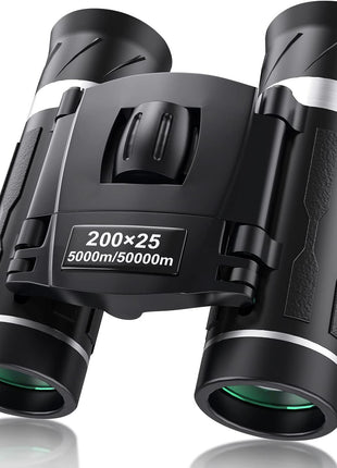 200x25 Compact Binoculars for Adults and Kids, High Powered Mini Pocket Binoculars, Waterproof Small Binocular for Bird Watching, Hunting, Concert, Theater, Opera, Traveling, Sightseeing