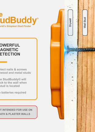 The Original StudBuddy® Magnetic Stud Finder - Made in the USA - Easy to Use Stud Finder - No Batteries Required - Powerful Magnet Stud Finder - Stud Finder for Drywall and Wood
