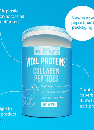 Vital Proteins Collagen Peptides Powder, Unflavored, 14.3oz | Grass-Fed Collagen Peptides, Supports Hair Skin & Nails, Bones & Joints, 20 Servings