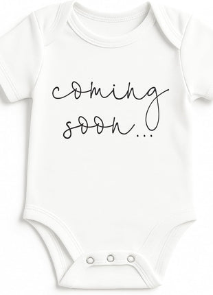Bump and Beyond Designs Baby Surprise Pregnancy Announcement For Grandparents Coming Soon (White, 0 3 Months)