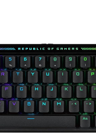 ASUS ROG Falchion Ace HFX Hall Effect Gaming Keyboard 65% TKL, Dual USB-C, Magnetic Switches, Rapid Trigger, Speed Tap, 8000 Hz Polling, Touch Panel, Portable, Protective Cover, PBT Keycaps - Black