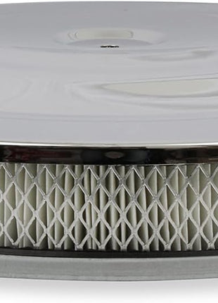 Mr. Gasket 1480 Air Cleaner - 14 Inch Diameter x 2-1/4 Inch Tall - Chrome