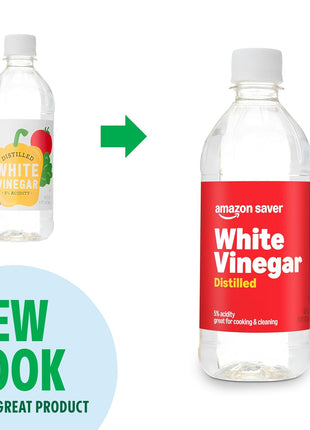 Amazon Saver, Distilled White Vinegar, 16 Fl Oz (Previously Happy Belly, Packaging May Vary)
