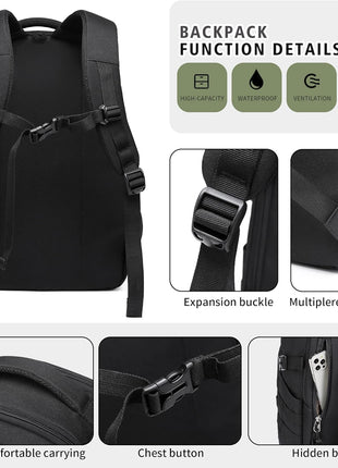 Wotony Military tactical backpack, backpack for men black small tactical assault bag