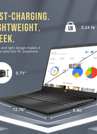 HP Stream 14 inch HD BrightView Laptop, Intel Celeron N4120, 16GB RAM, 288GB Storage (128GB eMMC + 160GB Docking Station Set), Intel UHD Graphics, 720p Webcam, Wi-Fi, 1 Year Office 365, Win 11 S, Black
