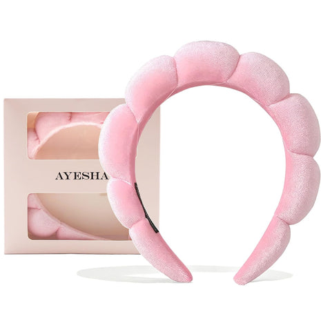 Ayesha Spa Headband for Washing Face Makeup Skincare Soft Sponge Hair band
