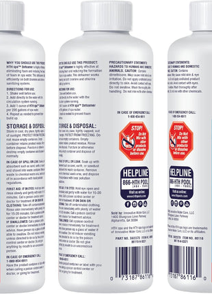 HTH Spa 86116 Defoamer, Spa & Hot Tub Chemical Eliminates Foaming, Softens Water, 16 oz