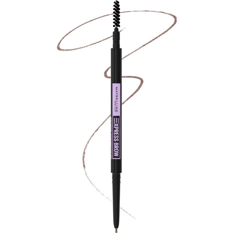 Maybelline Express Brow Ultra Slim Eyebrow Makeup, Brow Pencil with Precision Tip and Spoolie for Defined Eyebrows, Soft Brown 255, 1 Count