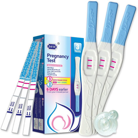 DAVID HCG Urine Pregnancy Test Strips, Early Result Test Kit, 6 Count | Sensitive HCG hormone testing with clear visual results, hygienic strip design, and simple dip-and-read operation