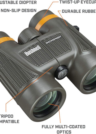 Bushnell H2O Xtreme 10x42 Compact Waterproof Binoculars with Fully Multi Coated Lens for Hunting and Boating 181042C