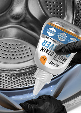 ACTIVE Mold Stain Remover Gel Cleaner Heavy Duty Stain Cleaner for Front Loader Washing Machine Seal, Bathroom Grout, Shower, Caulk   Front Load Washer Cleaning Solution   7 Fl Oz