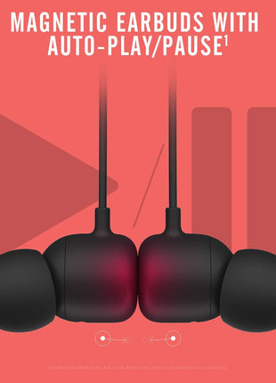 Beats Flex Wireless Earbuds - Apple W1 Headphone Chip, Magnetic Earphones, Class 1 Bluetooth, 12 Hours of Listening Time, Built-in Microphone - Black