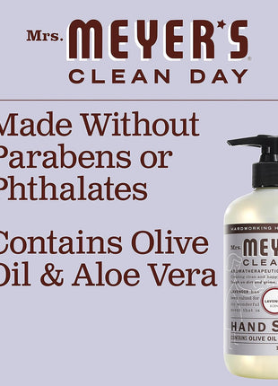 MRS. MEYER'S CLEAN DAY Hand Soap Refill, Lavender Scent, 33 Fl Oz Bottle