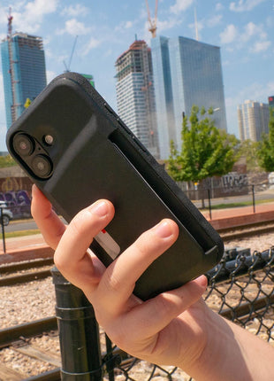 Smartish? iPhone 16 Pro Wallet Case - Wallet Slayer Vol. 1 [Slim + Protective] Credit Card Holder - Drop Tested Hidden Flip Card Slot Cover Compatible with Apple iPhone 16 Pro - Black Tie Affair