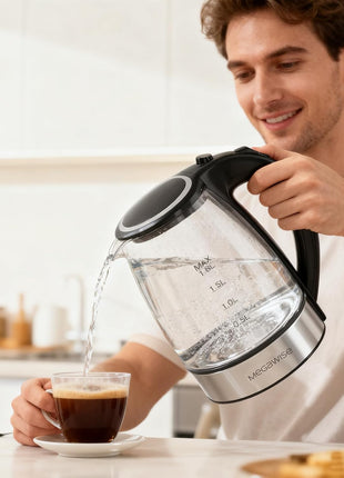 Megawise Electric Glass Kettle with Auto Shut-Off (1.8L)