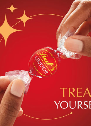 Lindt LINDOR Milk Chocolate Truffles, 60 Count Box, 25.4 Ounce