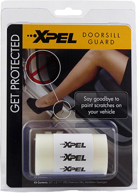 XPEL Clear Universal Door Sill Guard - 60 inch x 2.75 inch - Ultimate Protection for Car or Truck Door Sills against High Traffic and Damage, Easy to Install Interior Protection Film Kit