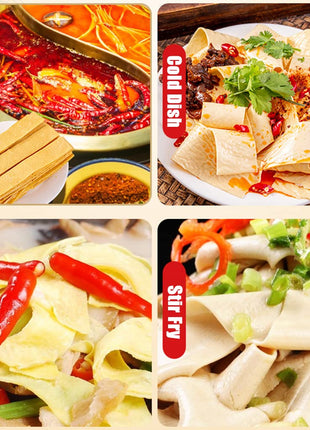 SXET Dried Tofu Skin, Handmade Bean Curd Sheets, Chinese Special Youdoupi, Soy Products, Vegetarian Food, Fit for Hot Pot, Cold Vegetable, Stir Fry 豆腐皮 120g/4.23oz per Pack (Pack of 1)