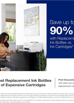 Epson EcoTank ET-4800 Wireless All-in-One Cartridge-Free Supertank Printer with Scanner, Copier, Fax, ADF and Ethernet – Ideal-for Your Home Office, White