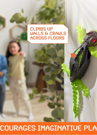 HEX BOTS Wall Crawler Gecko Rechargeable Remote Control Toy | Lizard RC Toy, Wall Climbing Technology, Realistic Limbs, Easy to Use Remote, Prank Toys & Gifts for Kids Ages 4+
