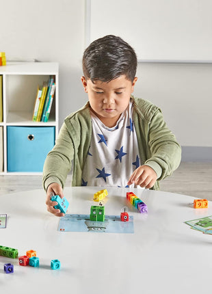 hand2mind MathLink Cubes Numberblocks 1-10 Activity Set, 30 Preschool Learning Activities, Counting Blocks, Linking Cubes, Educational Toys for Kids, Number Games, Math Manipulatives Kindergarten