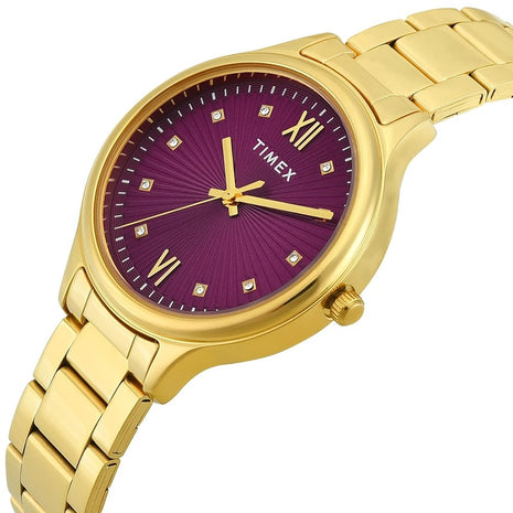 TIMEX Trendline Purple Round Dial Analog Women's Watch - TWTL12113