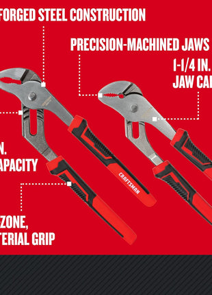 CRAFTSMAN Pliers, 8 & 10 inch, 2Piece Groove Joint Set (CMHT82547)