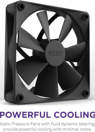 NZXT Kraken 240 - RL-KN-240-B1-240mm AIO CPU Liquid Cooler - Customizable 1.54" Square LCD Display for Images, Performance Metrics and More - High-Performance Pump - 2 x F120P Fans - Black