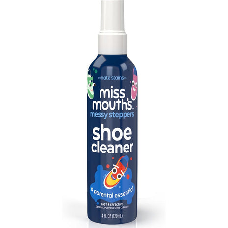 Miss Mouth's Messy Steppers Shoe Cleaner - 4oz Spray Ready To Use Sneaker Cleaner for Rubber, Canvas, Leather to Remove Dirt, Grass, Scuffs from makers of Miss Mouth's Messy Eater Stain Treater