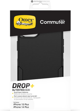 OtterBox iPhone 15 Plus Case, Commuter Shockproof Shock Absorption US Military MIL Standard Black [Domestic Genuine Product] [Otterbox]