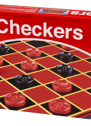 Pressman Checkers -- Classic Game With Folding Board and Interlocking Checkers, 2 Players