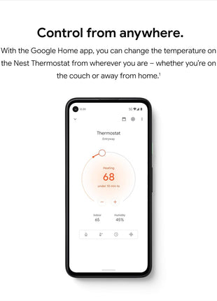 Google Nest Thermostat - Smart Thermostat for Home - Programmable Wifi Thermostat - Snow