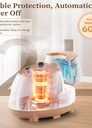 HAPAIS Steamer for Clothes,1800W Standing Garment Steamer 30s Heat-up with Adjustable Stable Double Rod,2-in-1 Flat & Hanging Ironing,Clothes Steamer with 10 Fabric Steam Modes