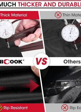 Unicook Heavy Duty Waterproof Barbecue Gas Grill Cover, 65-inch BBQ Cover, Special Fade and UV Resistant Material, Durable and Convenient, Fits Grills of Weber Char-Broil Nexgrill Brinkmann and More